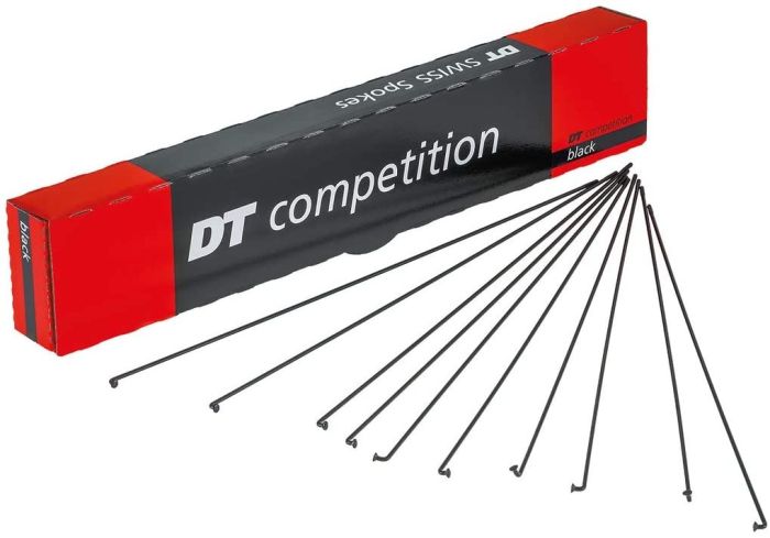 Спицы изогнутые DT competition race black 2.0 / 1.6 x 296mm х100шт