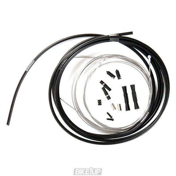 Трос + Боуден SRAM SlickWire Pro Road Brake Cable Kit 5mm Black ((1x 850mm, 1x 1750mm 1.5mm pol SS cables, 5mm Kevlar® reinforced linear strand housing, ferrules, end caps, frame protectors)