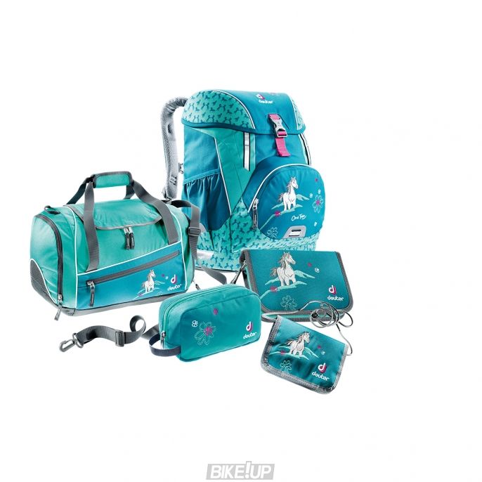 Набір DEUTER OneTwoSet - Hopper колір 3037 petrol horse (3830116 OneTwo; 80261 Hopper; 3890215 Chest Wallet; 3890416 Pencil Pouch; 2890315 Pencil box)
