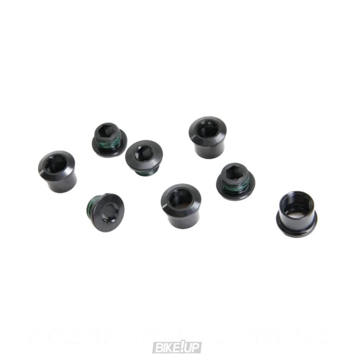 Сервисные запчасти CHAINRING BOLT KIT 4X1 W GUARD AL BLK