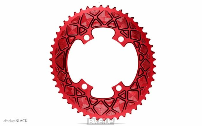 Oval 110BCD 4 h, 2X  зірка шатунів, 52T, Red