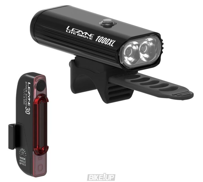 Комплект світла Lezyne LITE DRIVE 1000XL / STICK PAIR Чорний 1000/30 люменів Y14